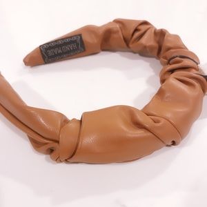 Faux leather headband